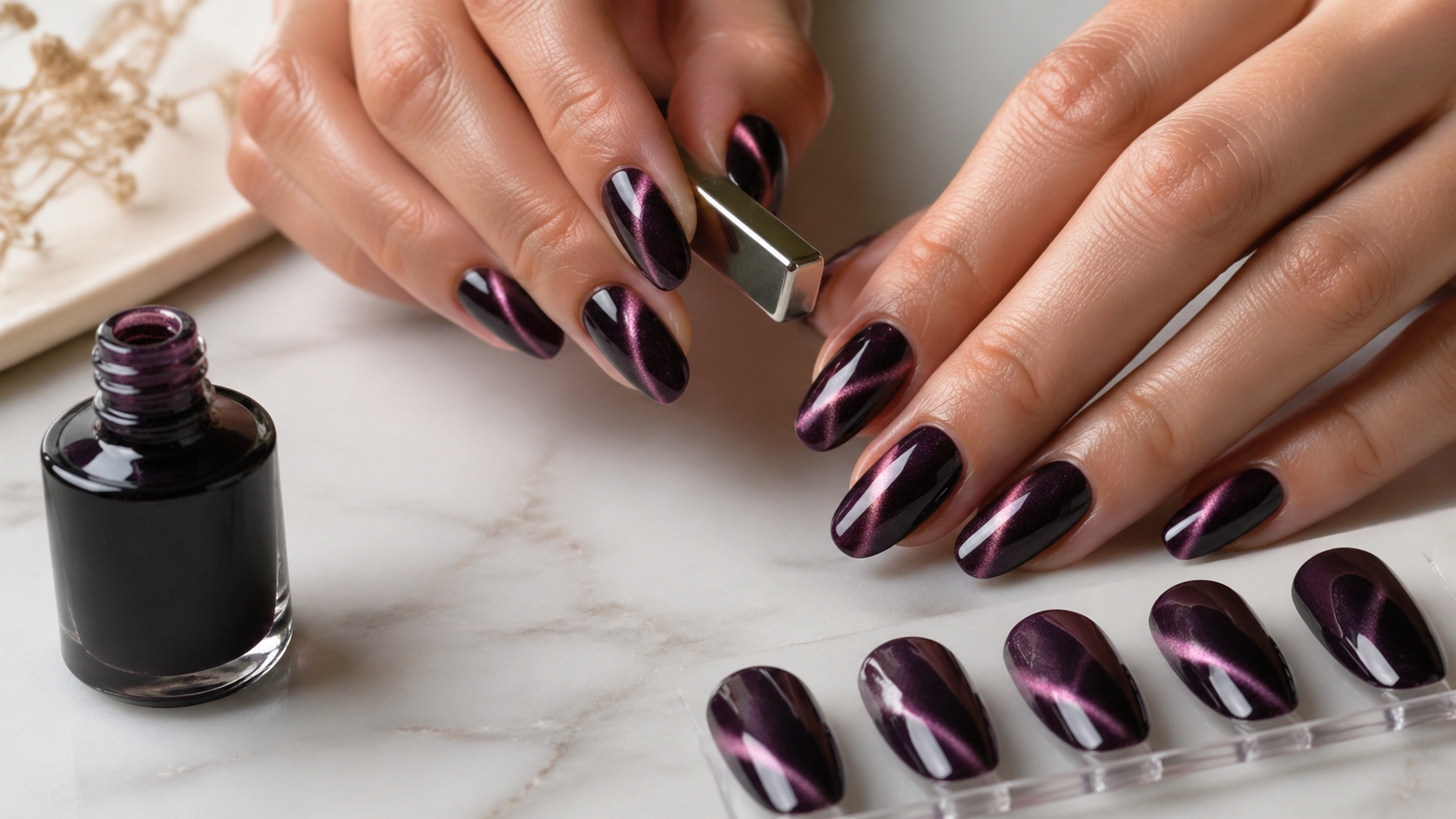DIY Cat Eye Nail Art Tutorial