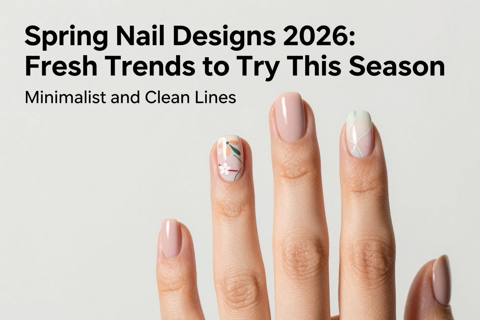 Minimalist geometric nail designs