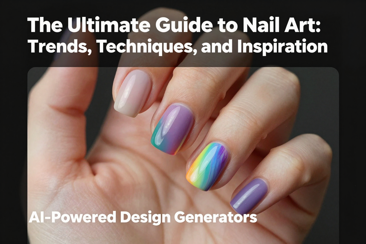 Chrome Rainbow Tips: futuristic flair meets bold color
