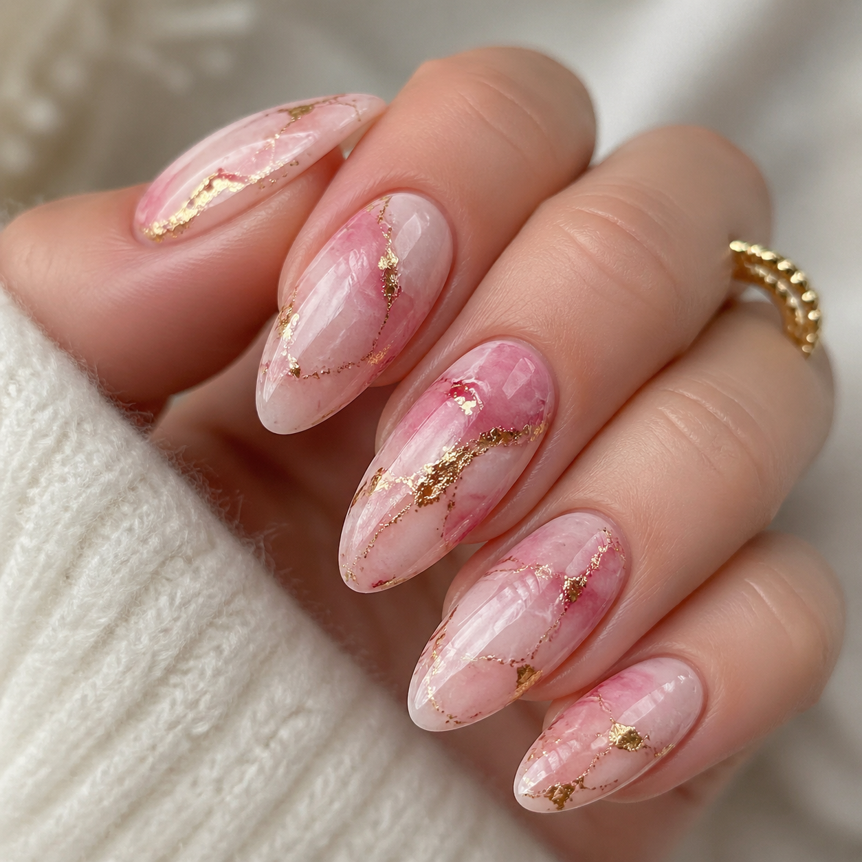Pink Marble & Gold